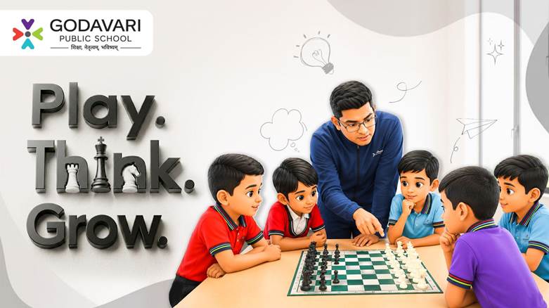 Students enjoying indoor games at Godavari Public School, the best CBSE school in Nashik